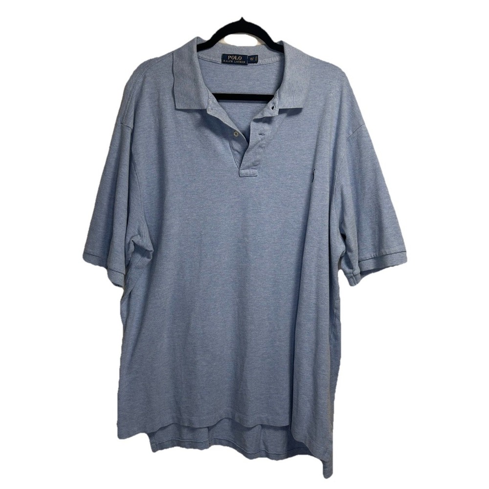 Polo Ralph Lauren Polo Shirt‎ Men's 2XLT Tall Blue Short Sleeve Preppy Pony
